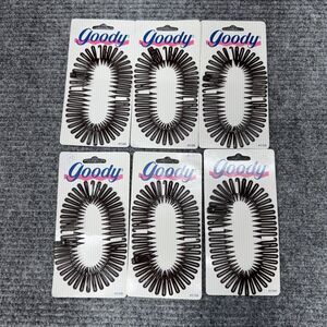 x6 Goody Flexible Comb Headband Hair Accessory Vintage 1993 Brown 90s NOS #01996